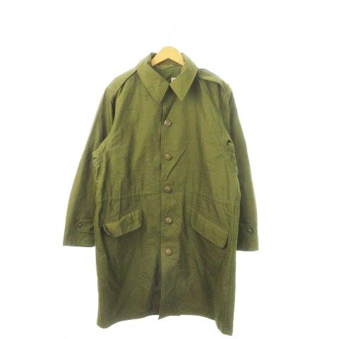 ヴィンテージ ミリタリー デンマーク軍 アーミー フィールドコート ステンカラー ロング 緑 カーキ...