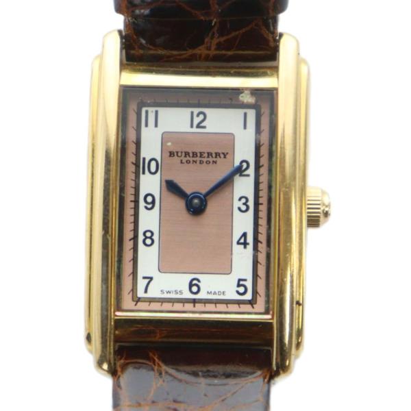 バーバリー BURBERRY 12100L 腕時計 ウォッチ クォーツ スクエア レザーベルト ゴー...