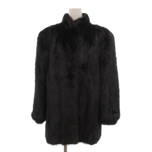 アリアンナ ARIANNA MITSUKOSHI ミンクファーコート 毛皮 ロング丈 11 茶 ブラ...