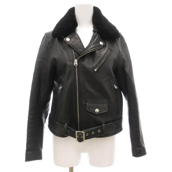 フリークスストア FREAKS STORE ライダースジャケット ダブル シープスキン ムートンファ...