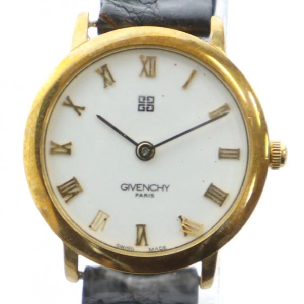 ジバンシィ GIVENCHY ジャンク品 5.346.0.0.10 腕時計 ウォッチ クォーツ レザ...