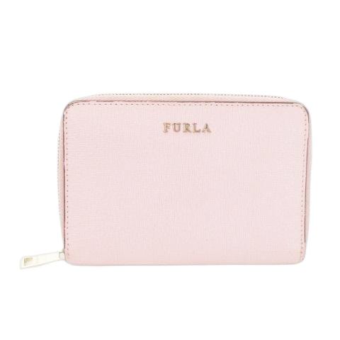 フルラ FURLA 二つ折り財布 ウォレット ラウンドファスナー 小銭入れあり PVC ロゴ ゴール...