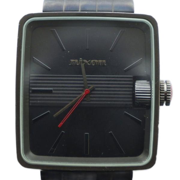 ニクソン NIXON ジャンク品 腕時計 ウォッチ クォーツ 黒文字盤 ロゴ シルバー色 ■GY18...