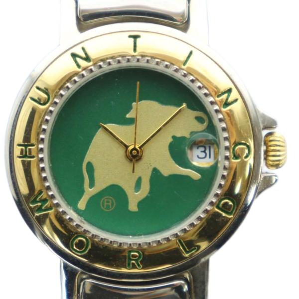 ハンティングワールド HUNTING WORLD HWL11 腕時計 ウォッチ クォーツ ロゴ 緑文...