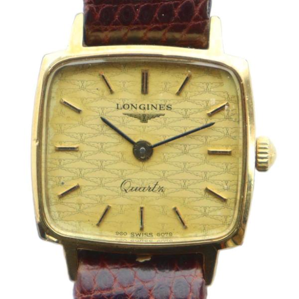 ロンジン LONGINES ジャンク品 960 6079 腕時計 ウォッチ クォーツ スクエア ゴー...