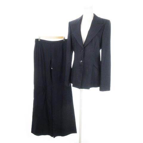 未使用品 ジョルジオアルマーニ シングルスーツ セットアップ ジャケット 総裏地 ワイドパンツ スト...