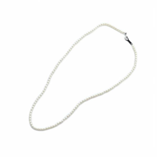 タサキ 田崎 TASAKI 本真珠 ベビーパール ネックレス アクセサリー 3mm珠 白 ホワイト ...