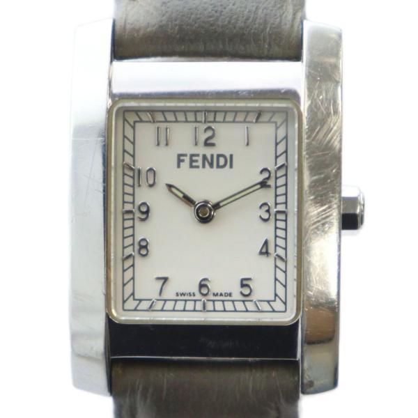 フェンディ FENDI 054-7000L-158 腕時計 ウォッチ クォーツ レザーベルト シルバ...