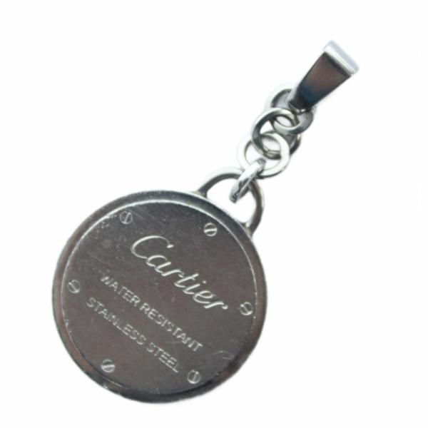 カルティエ Cartier ペンダントトップ キーホルダー キーリング ロゴ シルバーカラー /KW...