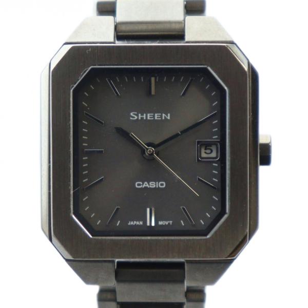 カシオ CASIO シーン SHEEN SHS-4528 腕時計 ウォッチ ソーラー スクエア ロゴ...