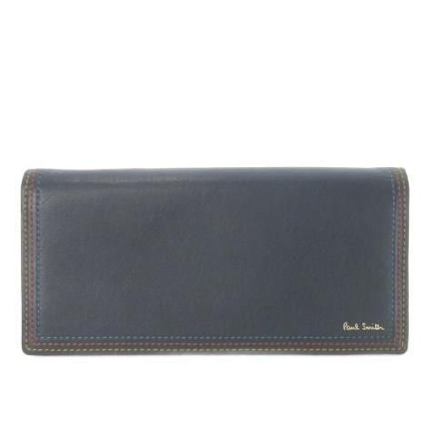 未使用品 ポールスミス PAUL SMITH 長財布 小銭入れあり 二つ折り財布 レザー 本革 黒 ...