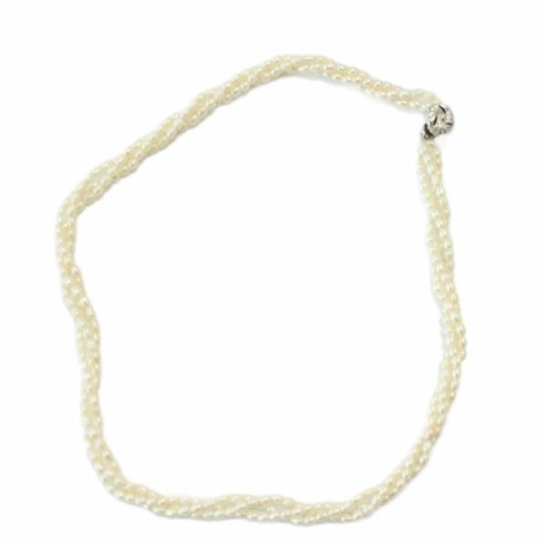 ネックレス 淡水パール 真珠 3mm SILVER金具 白 ホワイト /KW ■GY11 レディース