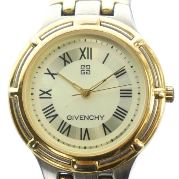 ジバンシィ GIVENCHY 腕時計 ウォッチ クォーツ ローマン ロゴ ゴールド色 ■GY18 /...