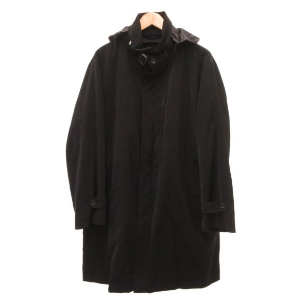 リーガル REGAL スタンドカラーコート フード付き エコスエード E5 黒 ブラック /JS ■...