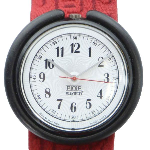 スウォッチ SWATCH 腕時計 ウォッチ クォーツ 白文字盤 ロゴ 黒 ブラック ■GY11 /M...