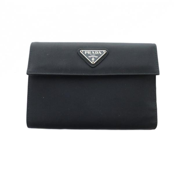 プラダ PRADA M510 ポコノ 三つ折り財布 ウォレット ナイロン ロゴ 黒 ブラック ■GY...