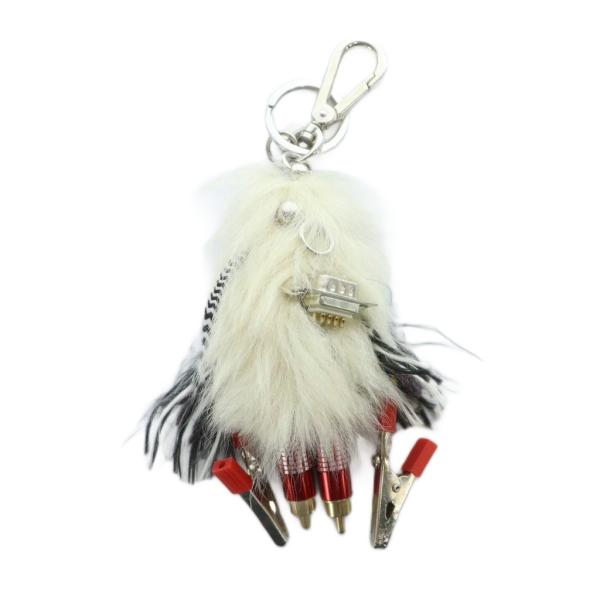 プラダ PRADA メタル・トリック ルーファス Rufus チャーム ストラップ キーホルダー ロ...