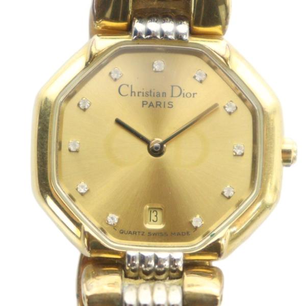 クリスチャンディオール Christian Dior 48.133 オクタゴン 腕時計 クォーツ デ...