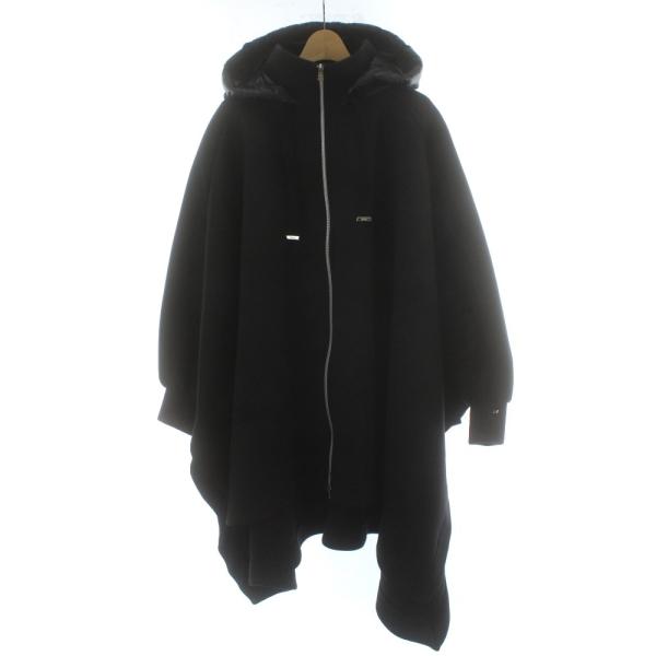 ヘルノ HERNO RESPORT ポンチョ ケープ ダウン コート フーデッド アシンメトリー 4...