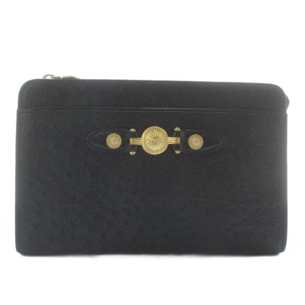 ジャンニヴェルサーチ GIANNI VERSACE クラッチバッグ セカンドバッグ レザー オースト...