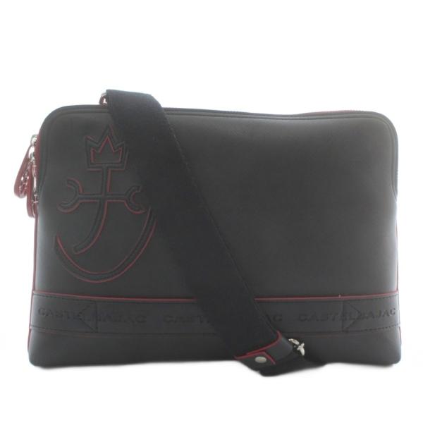 カステルバジャック CASTELBAJAC ショルダーバッグ クラッチバッグ 2WAY レザー ロゴ...