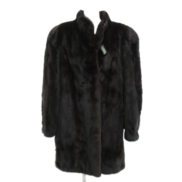 ウォータービル WATERVILL ファーコート 毛皮 ミンク ミドル丈 F ダークブラウン /JS...