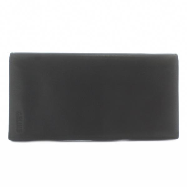 セリーヌ CELINE 長財布 お札入れ 二つ折り レザー ロゴ 型押し 黒 ブラック /XZ ■G...