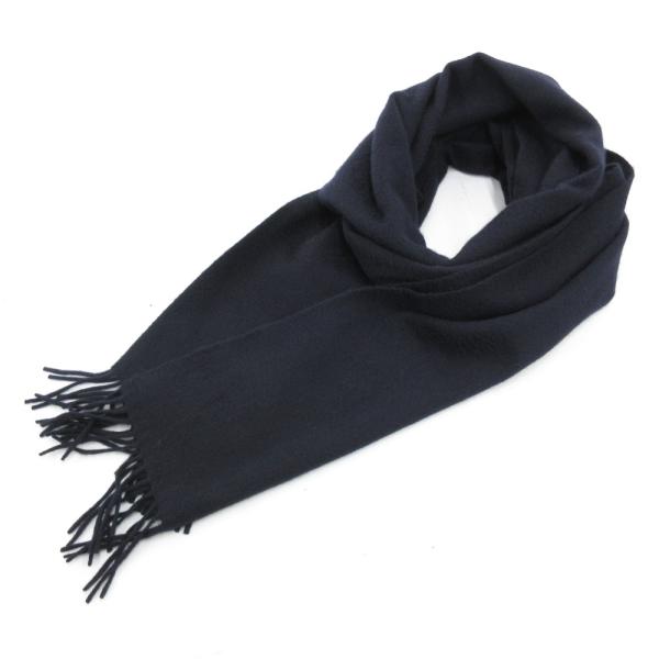 ボッテガヴェネタ BOTTEGA VENETA カシミヤマフラー ストール フリンジ ロゴ刺繍 30...