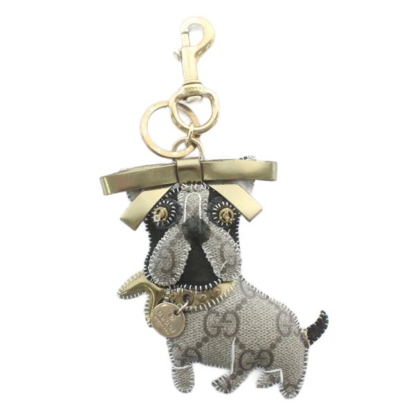 グッチ GUCCI グッチョリ レロイ GGプラス フレンチブルドッグ キーホルダー キーリング P...