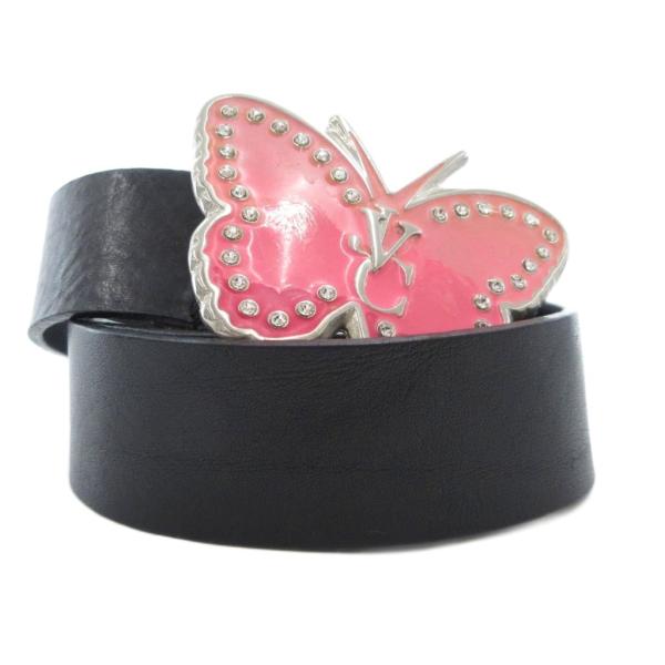 ヴェルサーチジーンズ VERSACE JEANS COUTURE レザー ベルト バタフライ バック...