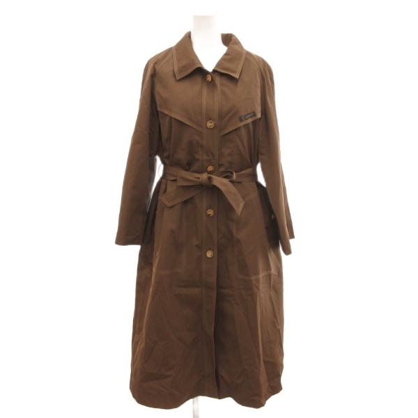 レリアン Leilian E.sports ヴィンテージ ステンカラーコート ライナー リボンベルト...