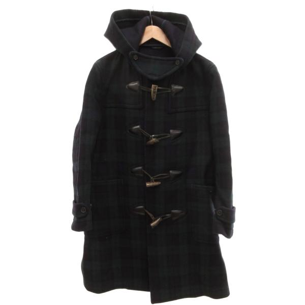 ヴァン ヂャケット VAN JAC ダッフルコート ブラックウォッチ タータンチェック LL 紺 ネ...