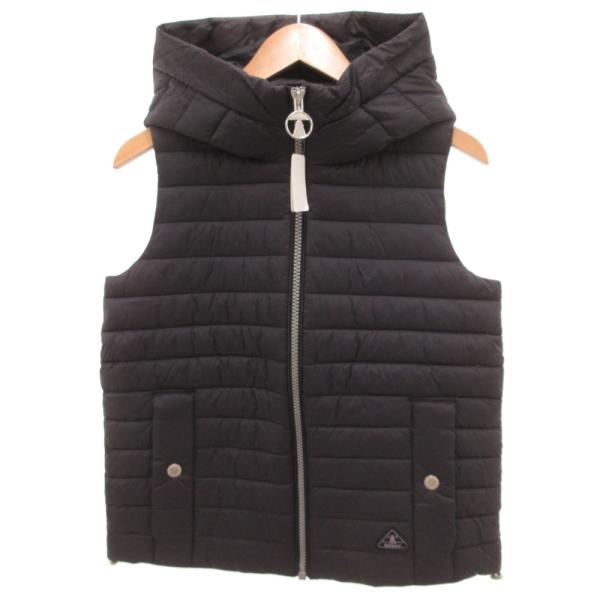 未使用品 バブアー Barbour タグ付き ダウンベスト ジャケット ブルゾン フード 36 紺 ...