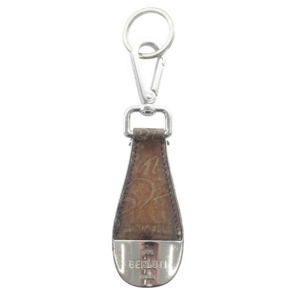 ベルルッティ Berluti シューホーン 靴ベラ キーリング キーホルダー レザー カリグラフィ ...