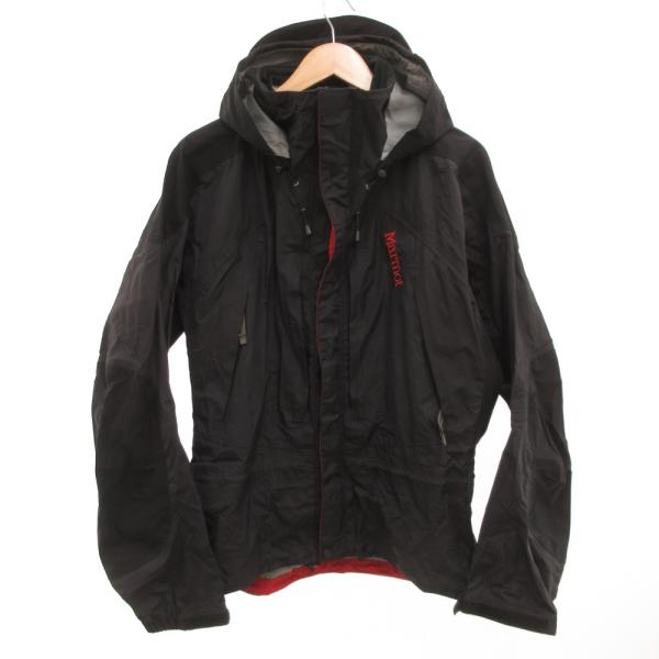 マーモット MARMOT マウンテンパーカ ジップアップ ロゴ刺繍 ナイロン M 黒 ブラック /J...