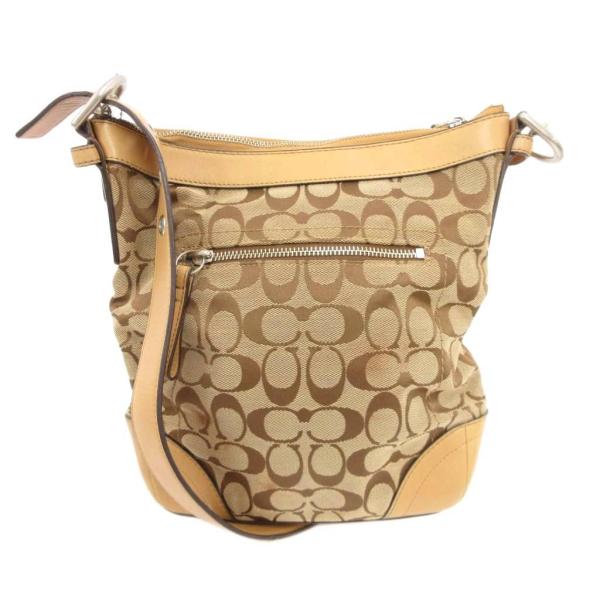 コーチ COACH F12327 ショルダーバッグ シグネチャー キャンバス 茶 ブラウン /JS ...