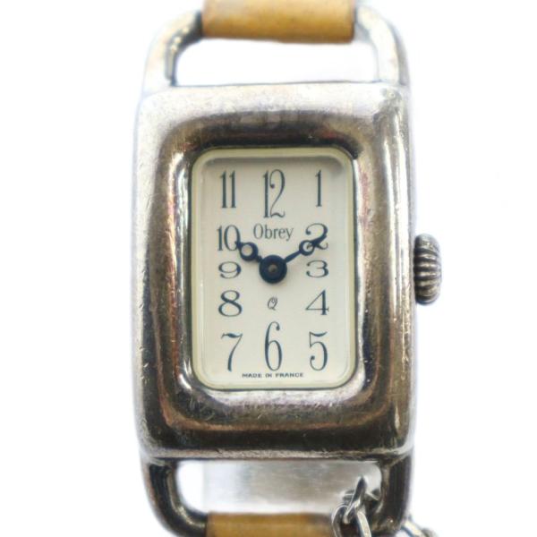 オブレイ Obrey ジャンク品 腕時計 ウォッチ クォーツ SOLID SILVER スクエア チ...