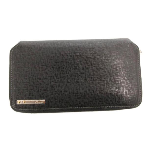 カルティエ Cartier サントス ドゥ カルティエ 長財布 ウォレット 小銭入れあり レザー ロ...