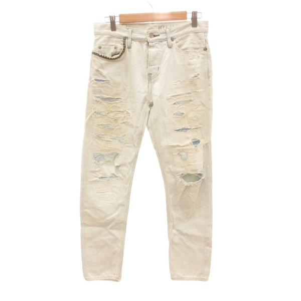 ヒステリックグラマー HYSTERIC GLAMOUR デニムパンツ ジーンズ ダメージ スタッズ ...