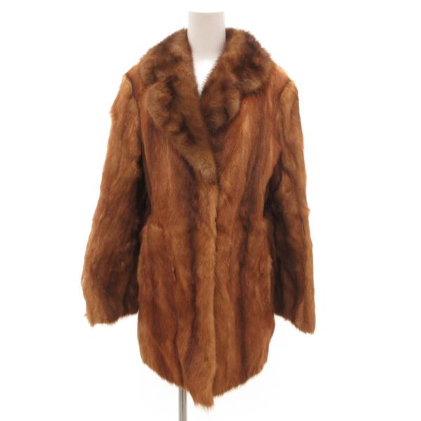 ムーンバット Moon Bat ファーコート 毛皮 ミンク 13 茶 ブラウン /JS ■GY18 ...