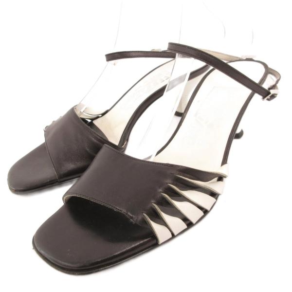 サルヴァトーレフェラガモ Salvatore Ferragamo サンダル ストラップ レザー ヒー...
