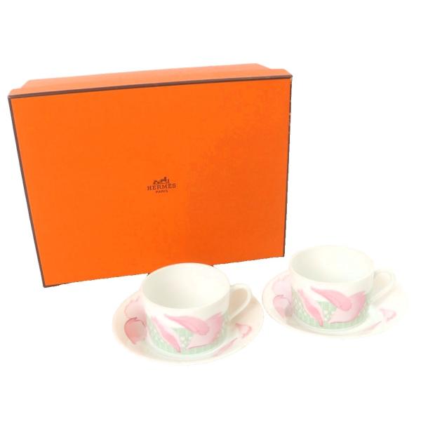 エルメス HERMES ピヴォワンヌ カップ ソーサー 2客セット ティーカップ コーヒーカップ 食...