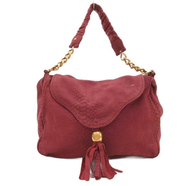 エンポリオアルマーニ EMPORIO ARMANI ショルダーバッグ リアルレザー 本革 紫 パープ...