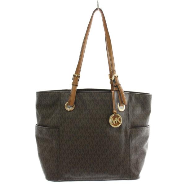 マイケルコース MICHAEL KORS トートバッグ PVC レザー MKシグネチャー 総柄 ロゴ...
