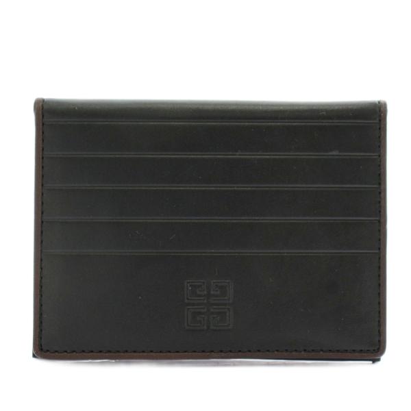 ジバンシィ GIVENCHY カードケース パスケース 定期入れ 二つ折り レザー ロゴ 黒 ブラッ...