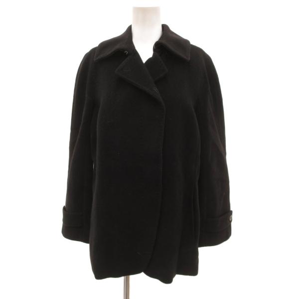 マックスマーラ MAX MARA 白タグ ピーコート Pコート メルトン ウール カシミヤ 比翼 3...