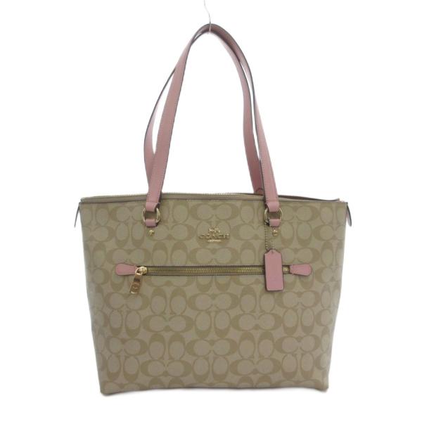 コーチ COACH シグネチャートートバッグ PVC ロゴ ベージュ ピンク F79609 /NU ...