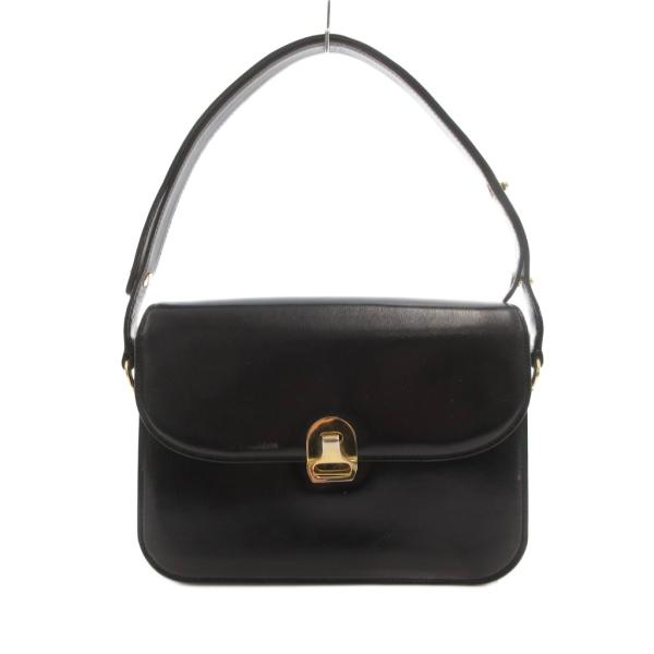 WAKO 和光 ハンドバッグ フラップ フォーマル ゴールド金具 黒 ブラック /YJ ■GY11 ...