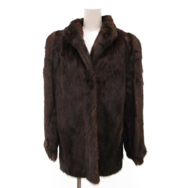 メッサーラ MESSALA 銀サガ ファーコート ミンク 毛皮 11 茶 ブラウン /JS ■GY1...