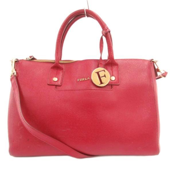 フルラ FURLA 2WAY ハンドバッグ ショルダー ロゴ 赤 レッド /JS ■GY18 レディ...